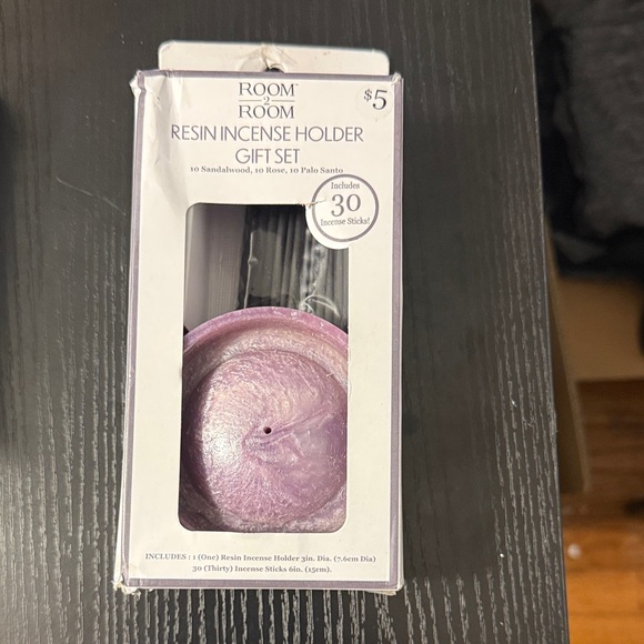 Accessories - Purple Resin Incense Holder Gift Set